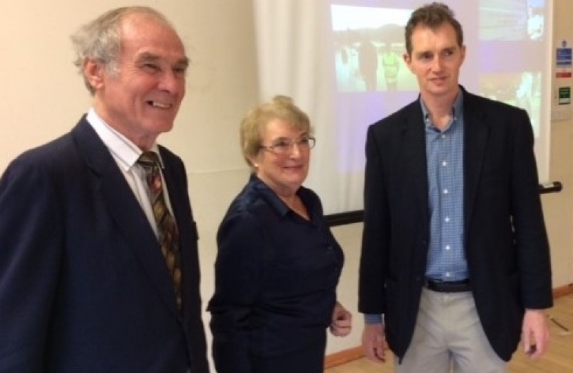 David with Llanelly community councillors Brian Kemp and Kay Blackwell