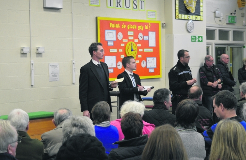 David at February's public meeting regarding the Osbaston burglaries