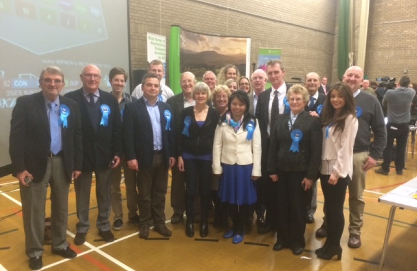 David and the campaign team at the election count in Chepstow