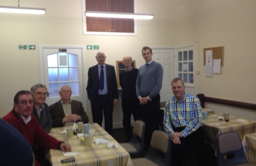 David with Pastor Paul Baxter, C Cllr Brian Strong and Usk gentlemen
