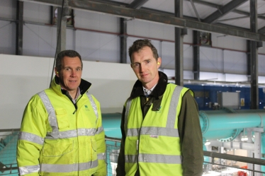 David with Gary Sanford, Production Asset Engineer, at Court Farm