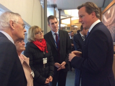 David, Ann and Allan Wilkinson and Julie McGowan meet the Prime Minister