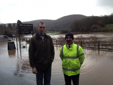 David with Tony Collett, MCC's Waste and Cleansing Supervisor